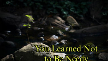 You Learned Not to Be Needy