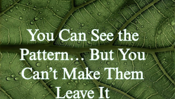 You Can See the Pattern… But You Can’t Make Them Leave It